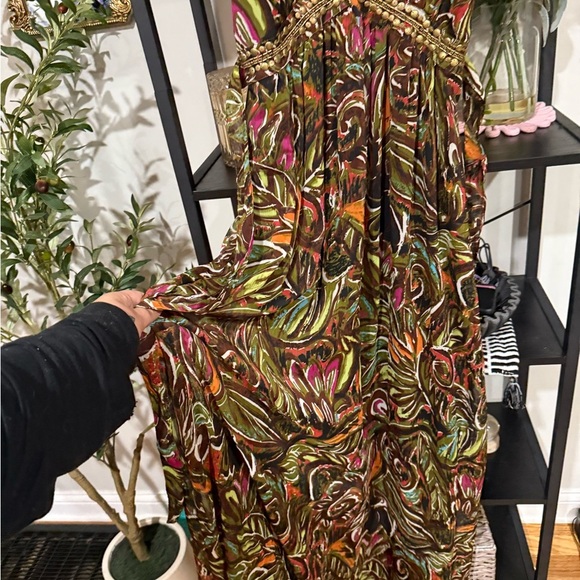 Chelsea & Theodore beachy Bohemian, Multicolor Maxi Dress size 6 - Picture 3 of 10